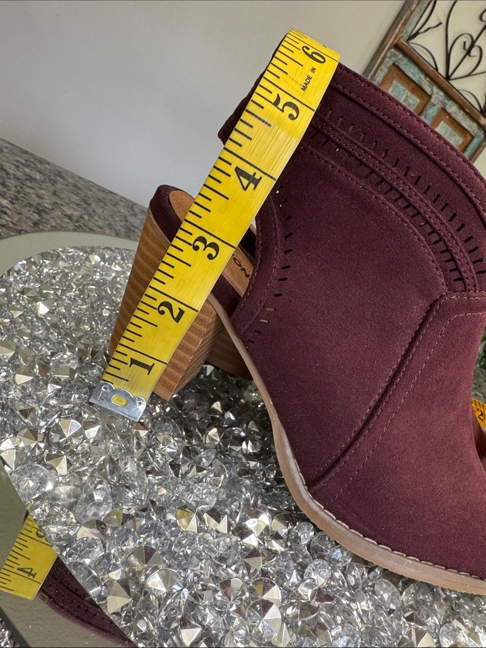 Sonoma Burgundy Open-Toe Block Heel Sandal EUC 6.5 - Picture 13 of 13
